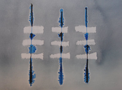 Aquarell auf Papier „Wenn’s immer noch zusammenhält 20607“ 32x24