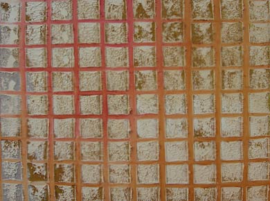 Öl auf Holz „Konstruktion des Quadrats II“ 100x40