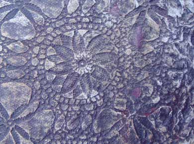 Acryl auf selbstgeschöpftes Papier „Flowers“ 36x21