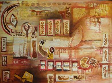 Öl auf Leinwand „Tadrart“ 100x70