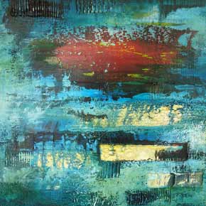 Öl auf Leinwand „Rotgrund“ 44x44