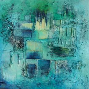 Öl auf Leinwand „Glacier Bay“ 34x34