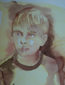 Aquarell auf Papier „Nikki 4207“ 24x32