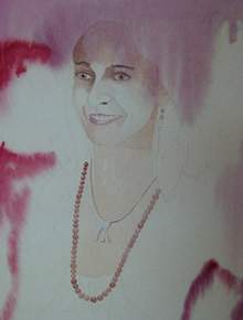 Aquarell auf Papier „Gladys“ 24x32