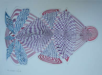 Aquarell auf Papier „Ein Korallenfisch 2307“ 32x24