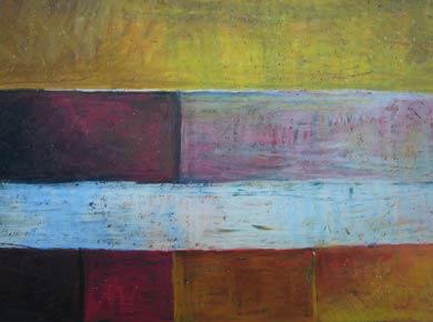 &nbsp;Wachskreide auf Papier „Schneebahn 9807“ 32x24