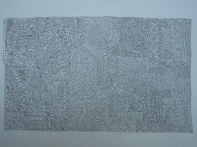 Tusche auf Papier „Oriental Ornaments 121007“ 32x24