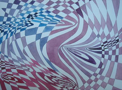 Aquarell auf Papier „Alternierend 3307“ 32x24