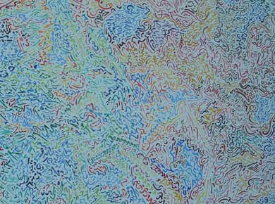 Aquarell auf Papier „All over 20496“ 70x50